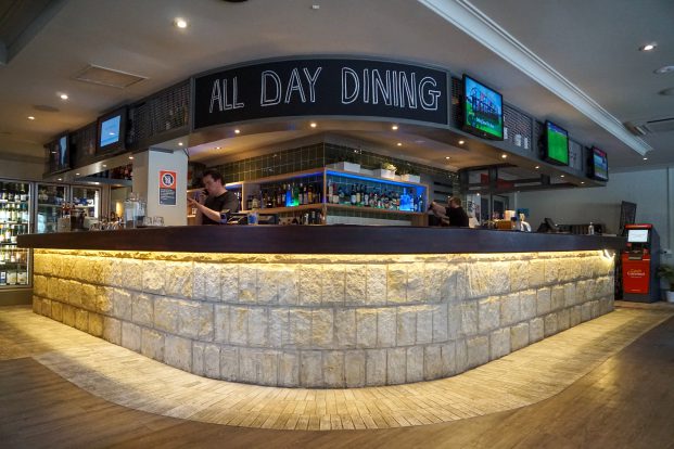 The Botany Bay Hotel bar area, Banksmeadow