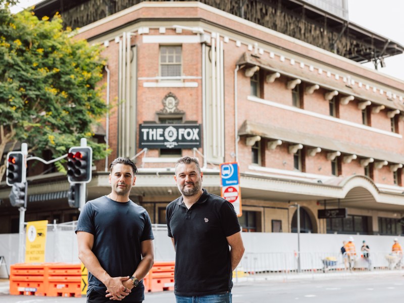 Ghanem Group directors in front of Fox Hotel