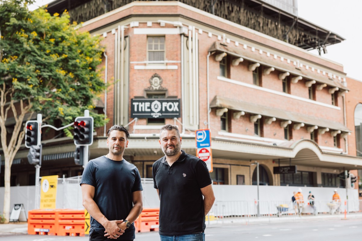 Ghanem Group directors in front of Fox Hotel