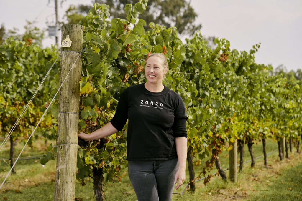 Caroline Mooney, Head Winemaker for Zonzo Estate 