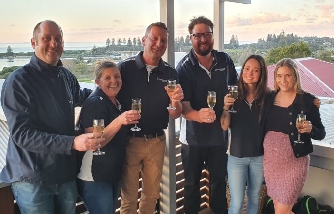 The team at Bermagui Cellars, winner of the Retail Drinks Industry Award for Liquor Store of the Year