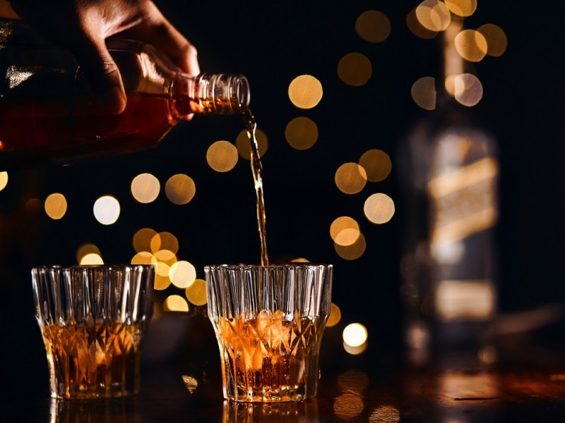 Spirits being poured