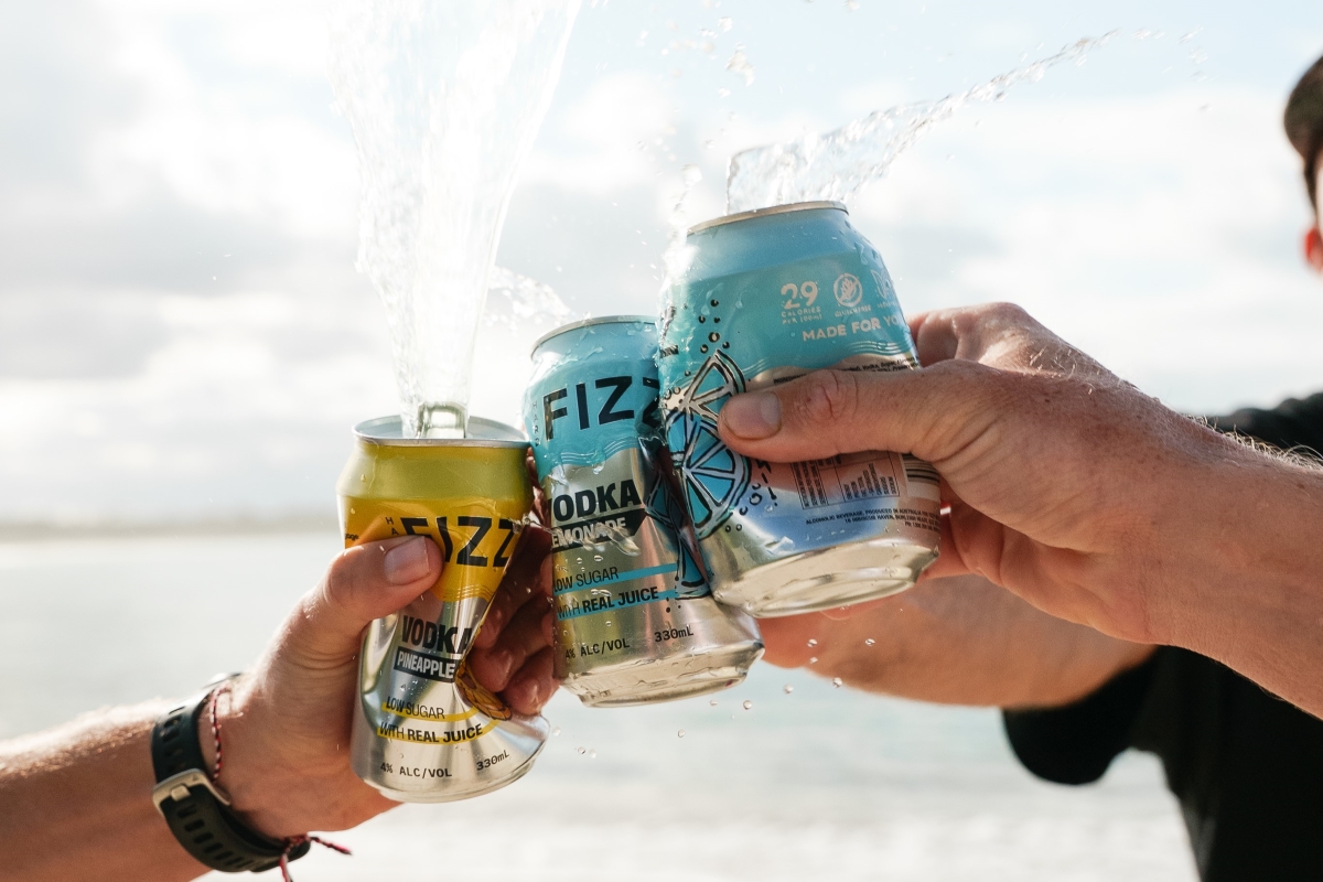 Hard FIZZ vodka pine and lemonade