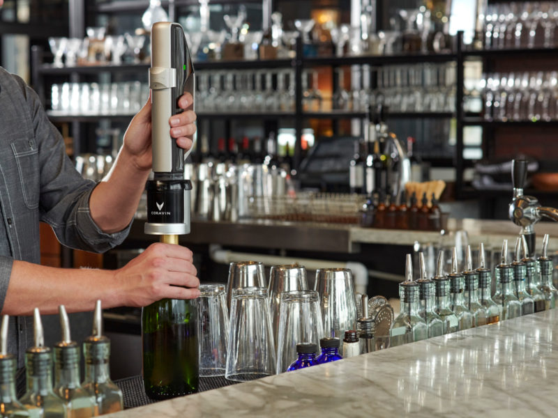 Coravin's sparkling wine system in action at a bar