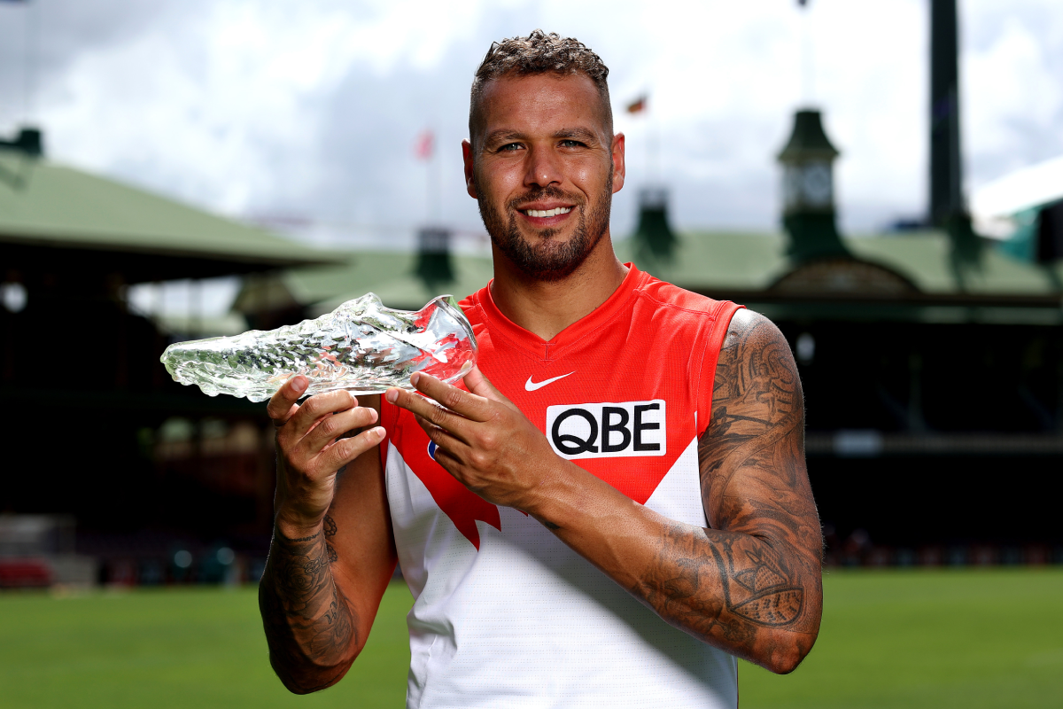 Buddy Franklin with Furphy Glass Boot