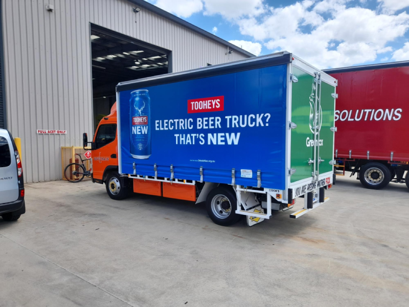 An image of Tooheys electric truck