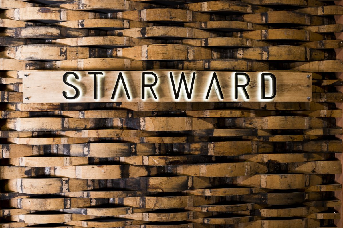 Starward Distillery Logo on barrels