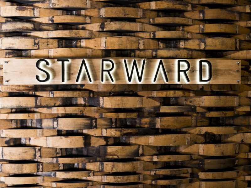 Starward Distillery Logo on barrels