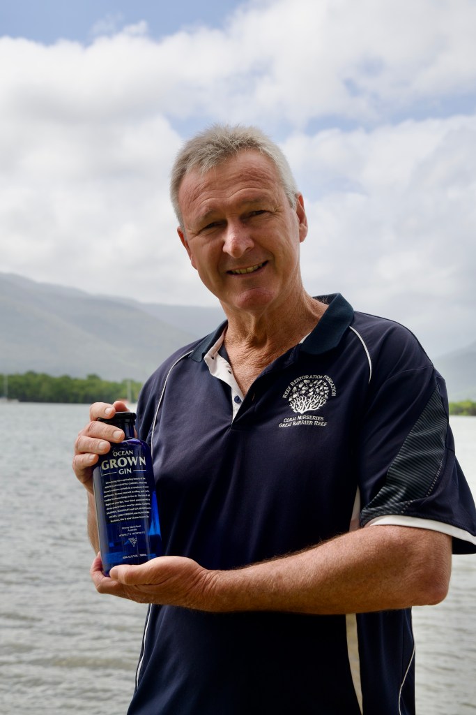 Ryan Donnelly holding the new Ocean Grown Gin