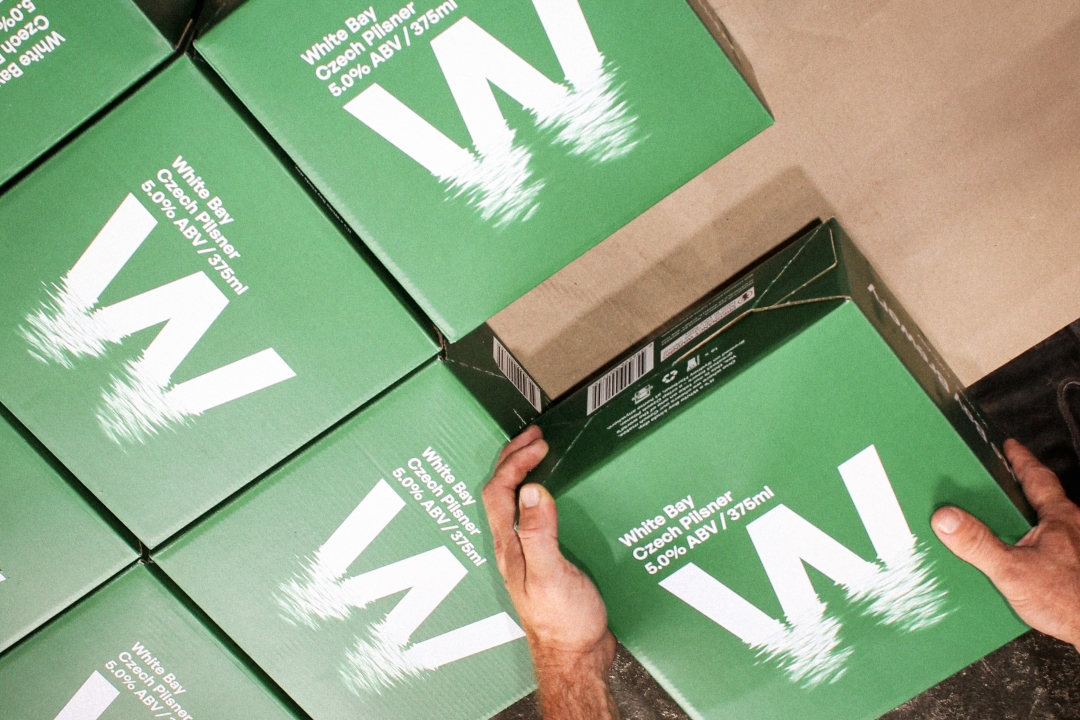 White Bay Brewery boxes